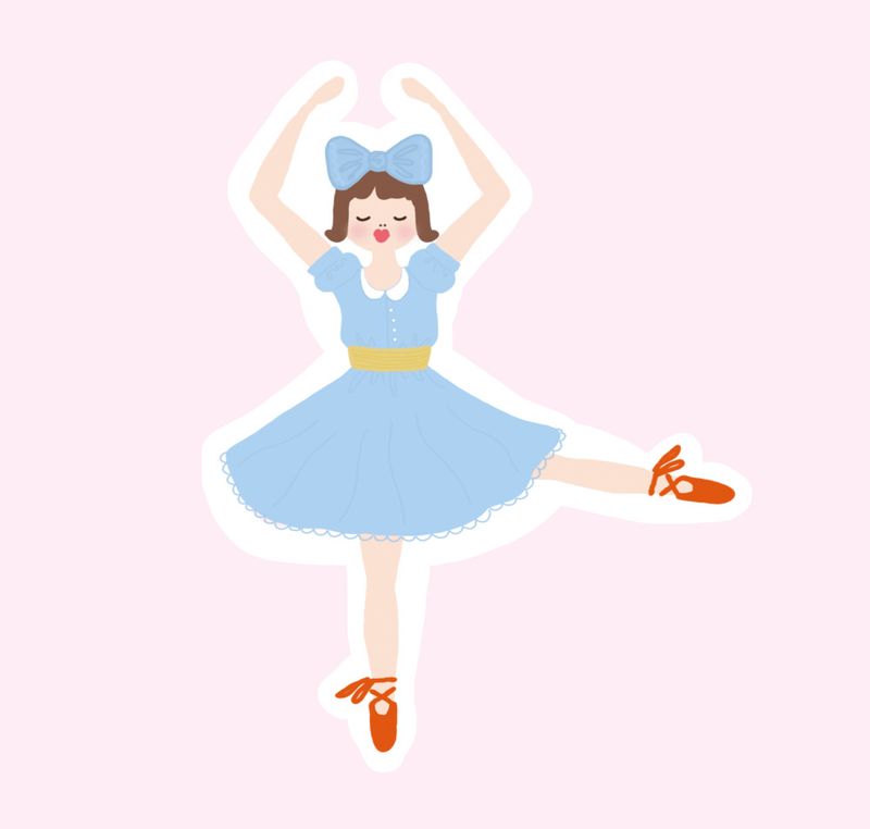 Klistremerke - ballerina